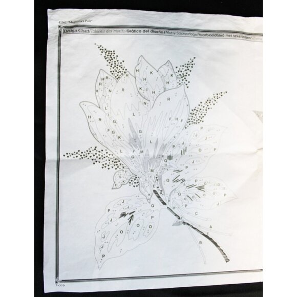 3 Pc Bucilla Magnolia's Pair Embroidery Flower Spring Linen Unfinished Fabric - Picture 13 of 16